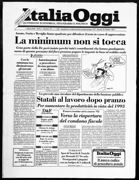 Italia oggi : quotidiano di economia finanza e politica